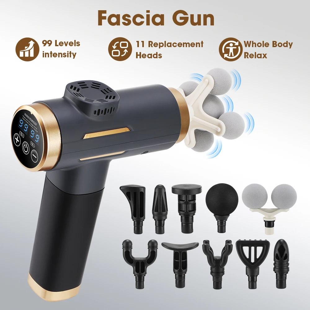 Electric Massage Gun Deep Tissue - Elektrikli Fasya Tabancası 24W 99 Vites