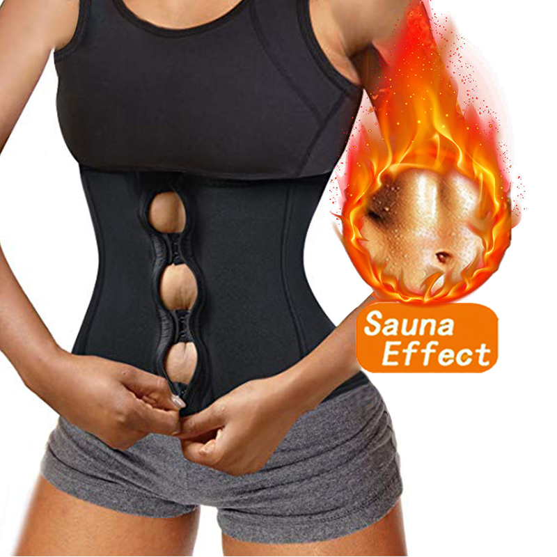 Sweat Waist Trainer Belt Neoprene - Kadın Bel İnceltici Vücut Şekillendirici Kancalı