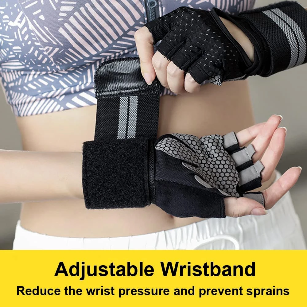 1 çift yarım parmak spor salon - Wrist Wraps Weightlifting Support incelemesi ve fiyatı