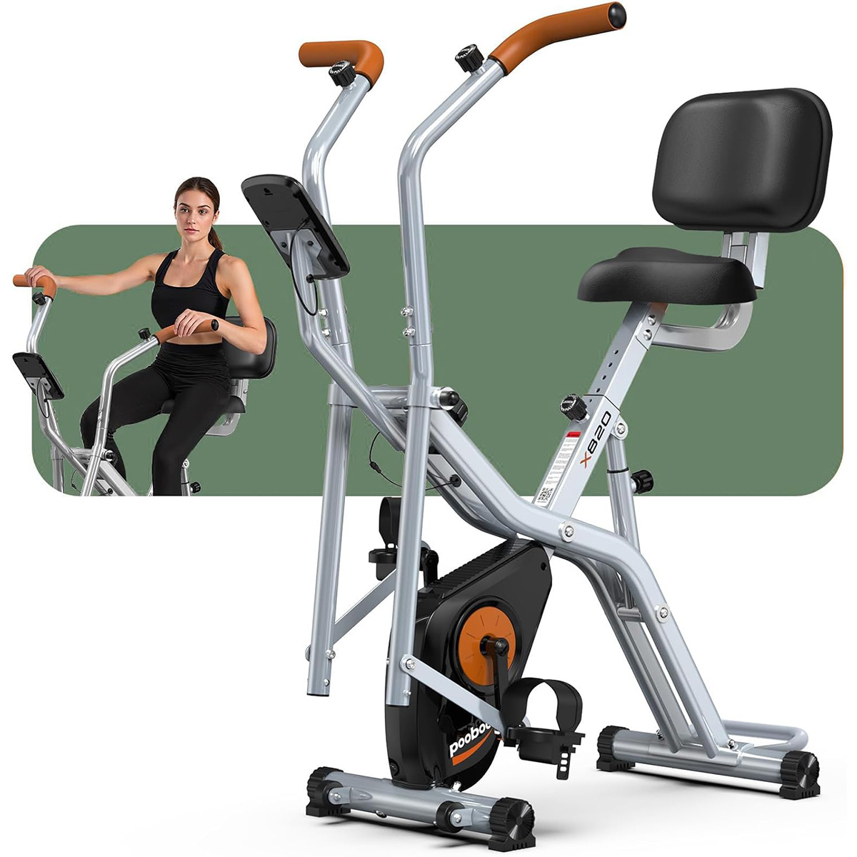 Pooboo Katlanabilir 2'si 1 Ara - Exercise Bike Magnetic Resistance incelemesi ve fiyatı